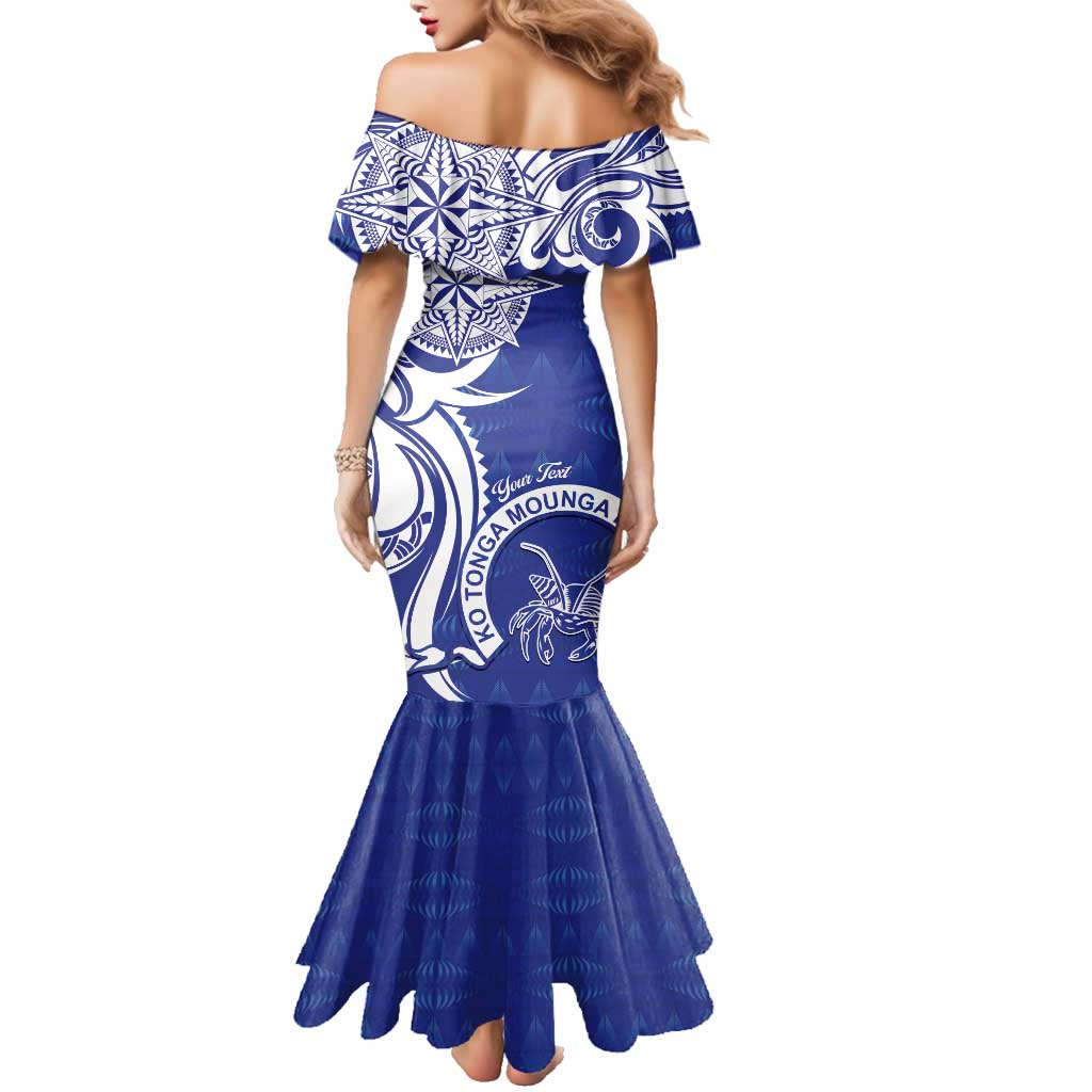 Personalised Queen Salote College Family Matching Mermaid Dress and Hawaiian Shirt QSC Est 1926 Ngatu Pattern LT14 - Polynesian Pride