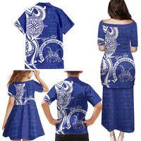 Personalised Queen Salote College Family Matching Puletasi and Hawaiian Shirt QSC Est 1926 Ngatu Pattern LT14 - Polynesian Pride