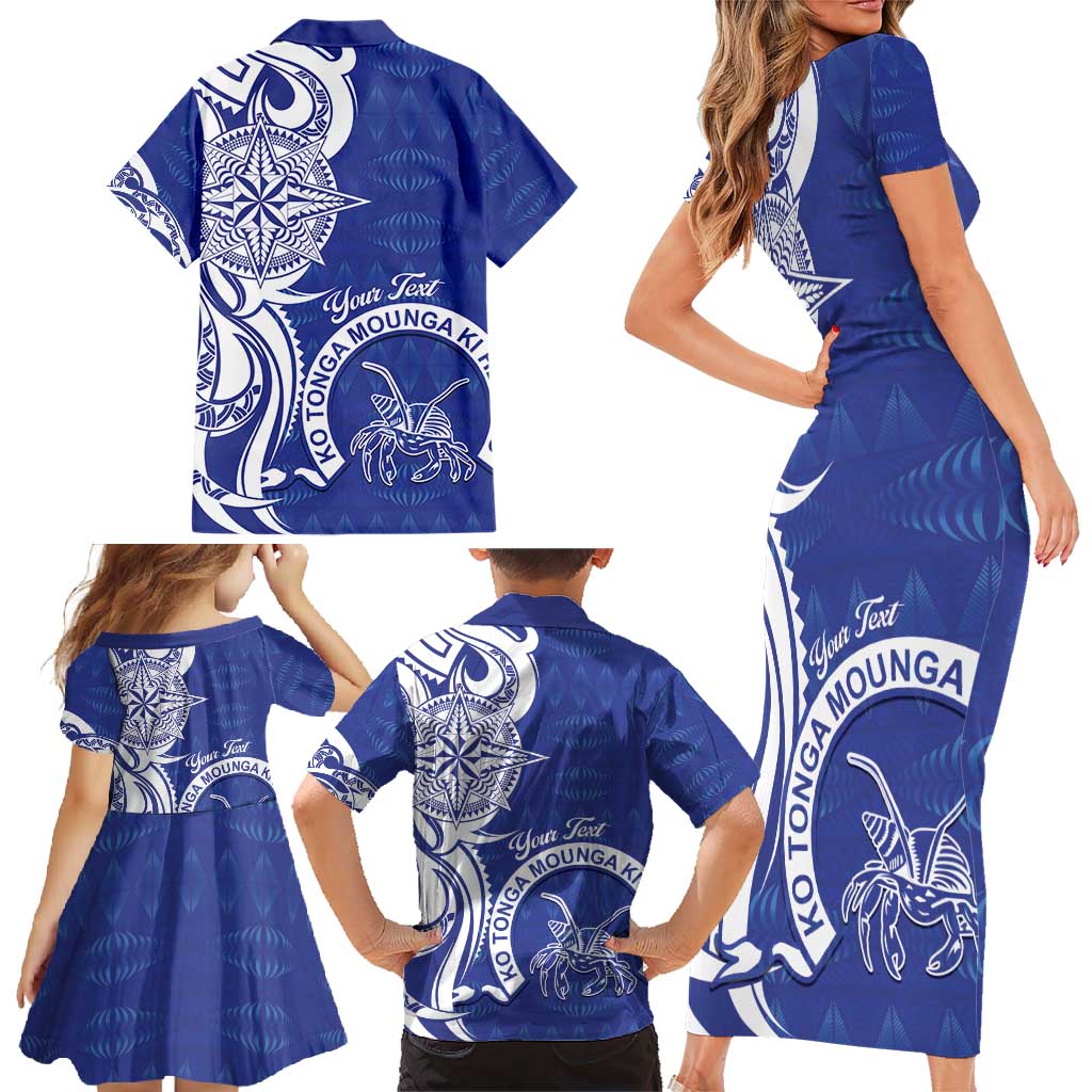 Personalised Queen Salote College Family Matching Short Sleeve Bodycon Dress and Hawaiian Shirt QSC Est 1926 Ngatu Pattern LT14 - Polynesian Pride