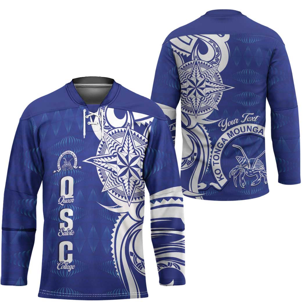 Personalised Queen Salote College Hockey Jersey QSC Est 1926 Ngatu Pattern - Polynesian Pride