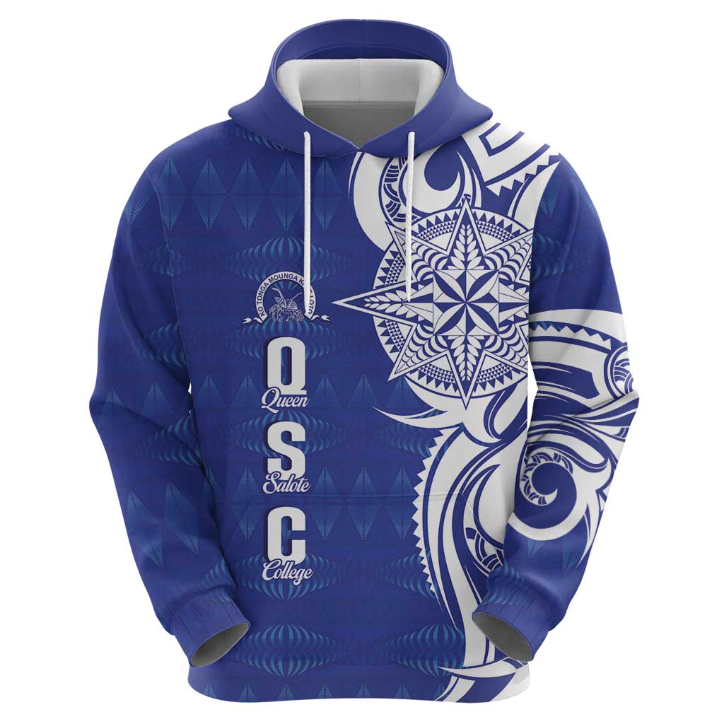 Personalised Queen Salote College Hoodie QSC Est 1926 Ngatu Pattern LT14 - Polynesian Pride