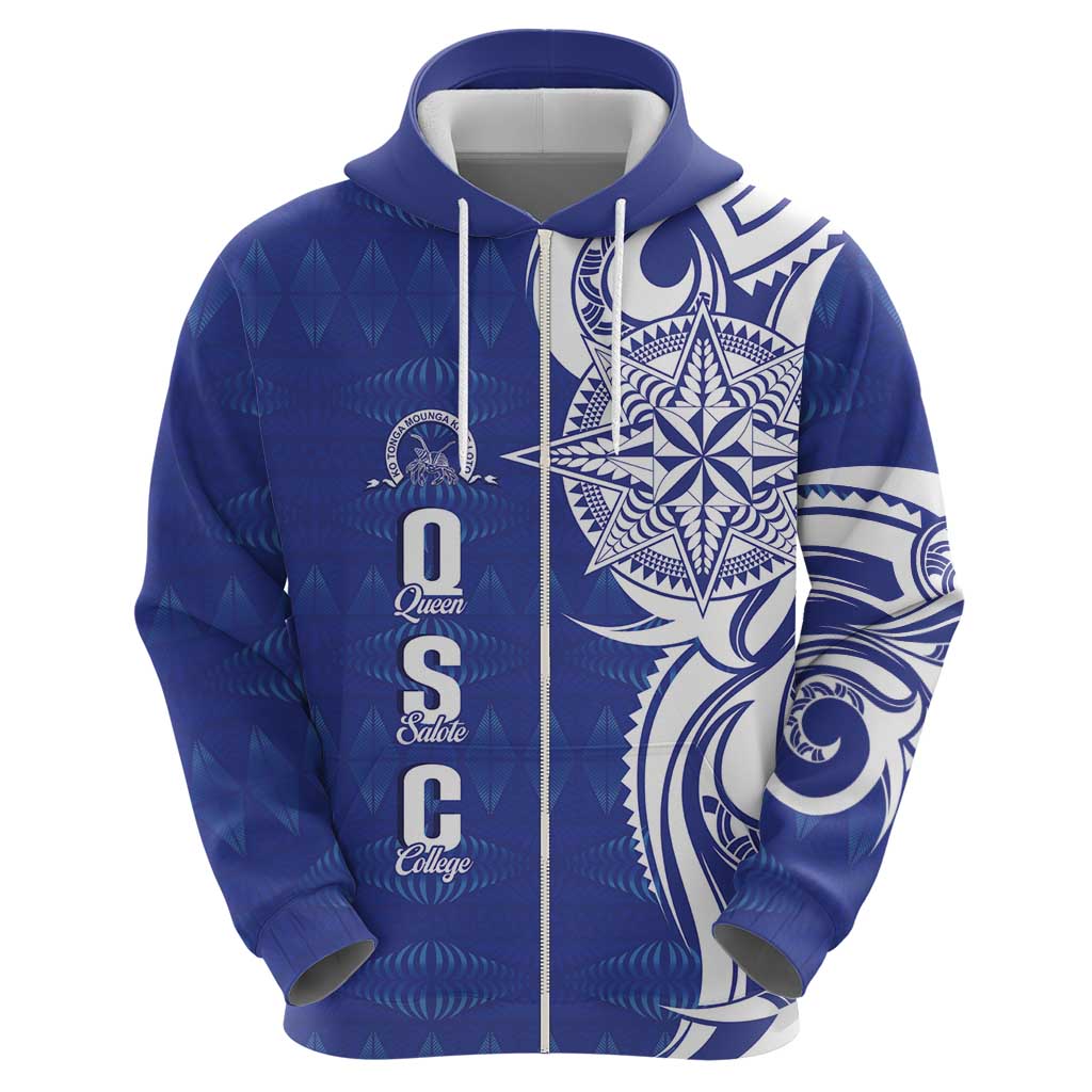 Personalised Queen Salote College Hoodie QSC Est 1926 Ngatu Pattern LT14 - Polynesian Pride