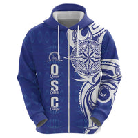 Personalised Queen Salote College Hoodie QSC Est 1926 Ngatu Pattern LT14 - Polynesian Pride