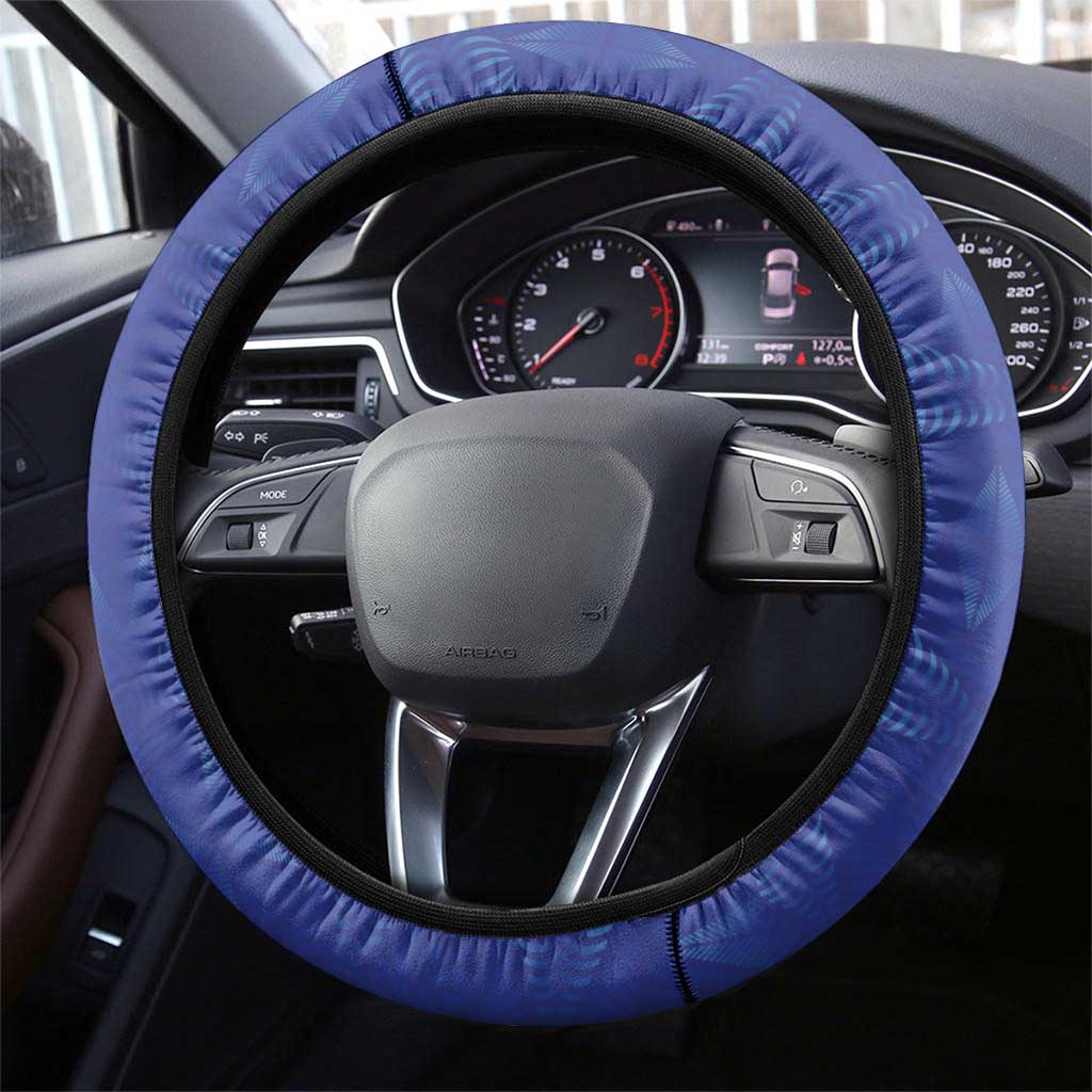 Queen Salote College Steering Wheel Cover QSC Est 1926 Ngatu Pattern - Polynesian Pride