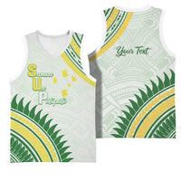 Personalised Samoa Ua Potopoto Basketball Jersey SUP Est 2025 Samoan Pattern - Polynesian Pride