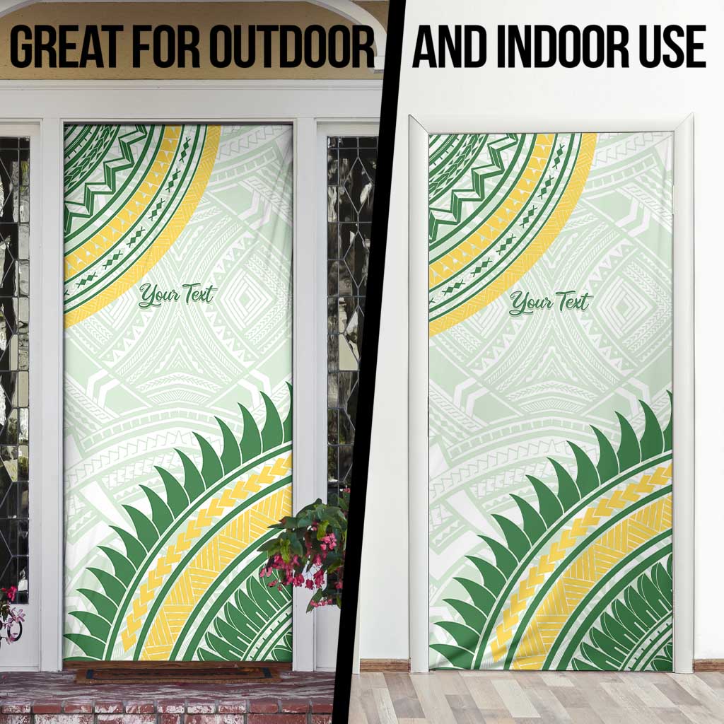 Personalised Samoa Ua Potopoto Door Cover SUP Est 2025 Samoan Pattern - Polynesian Pride