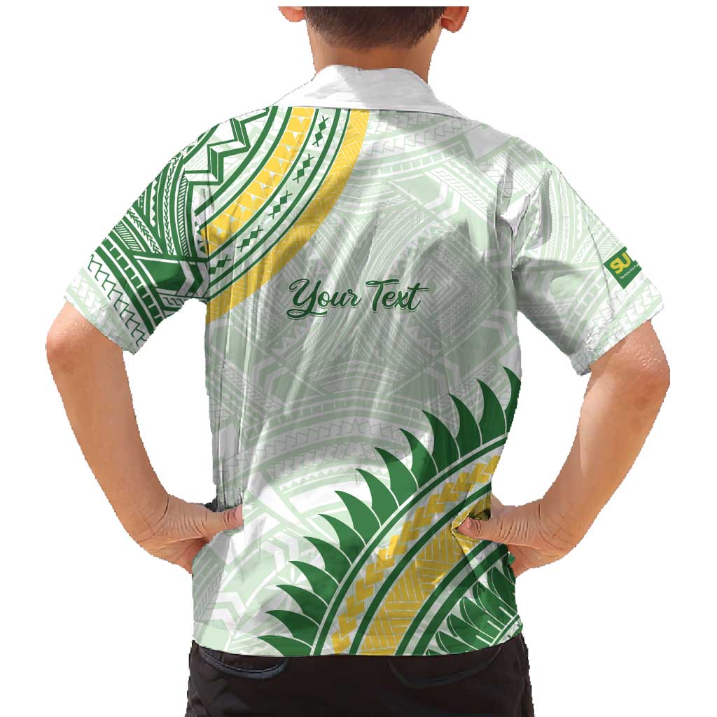 Personalised Samoa Ua Potopoto Family Matching Mermaid Dress and Hawaiian Shirt SUP Est 2025 Samoan Pattern LT14 - Polynesian Pride