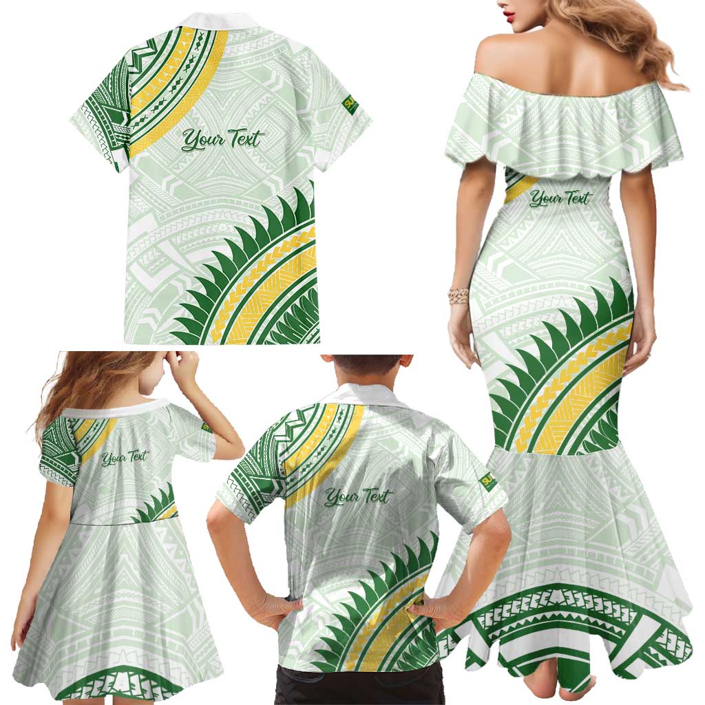 Personalised Samoa Ua Potopoto Family Matching Mermaid Dress and Hawaiian Shirt SUP Est 2025 Samoan Pattern LT14 - Polynesian Pride