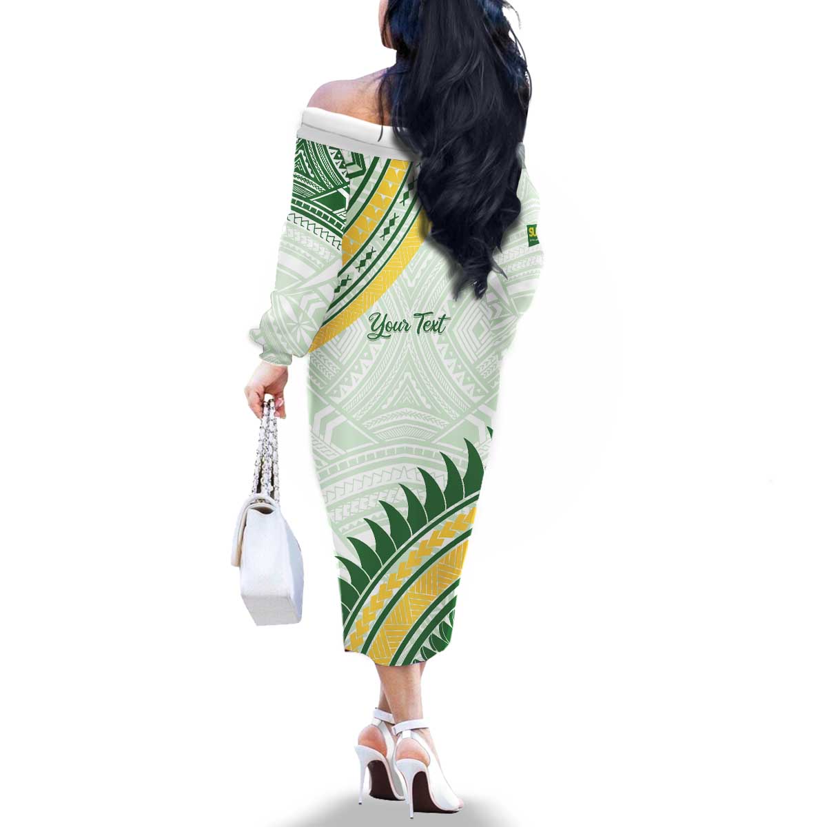 Personalised Samoa Ua Potopoto Family Matching Off The Shoulder Long Sleeve Dress and Hawaiian Shirt SUP Est 2025 Samoan Pattern LT14 - Polynesian Pride
