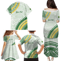Personalised Samoa Ua Potopoto Family Matching Puletasi and Hawaiian Shirt SUP Est 2025 Samoan Pattern LT14 - Polynesian Pride