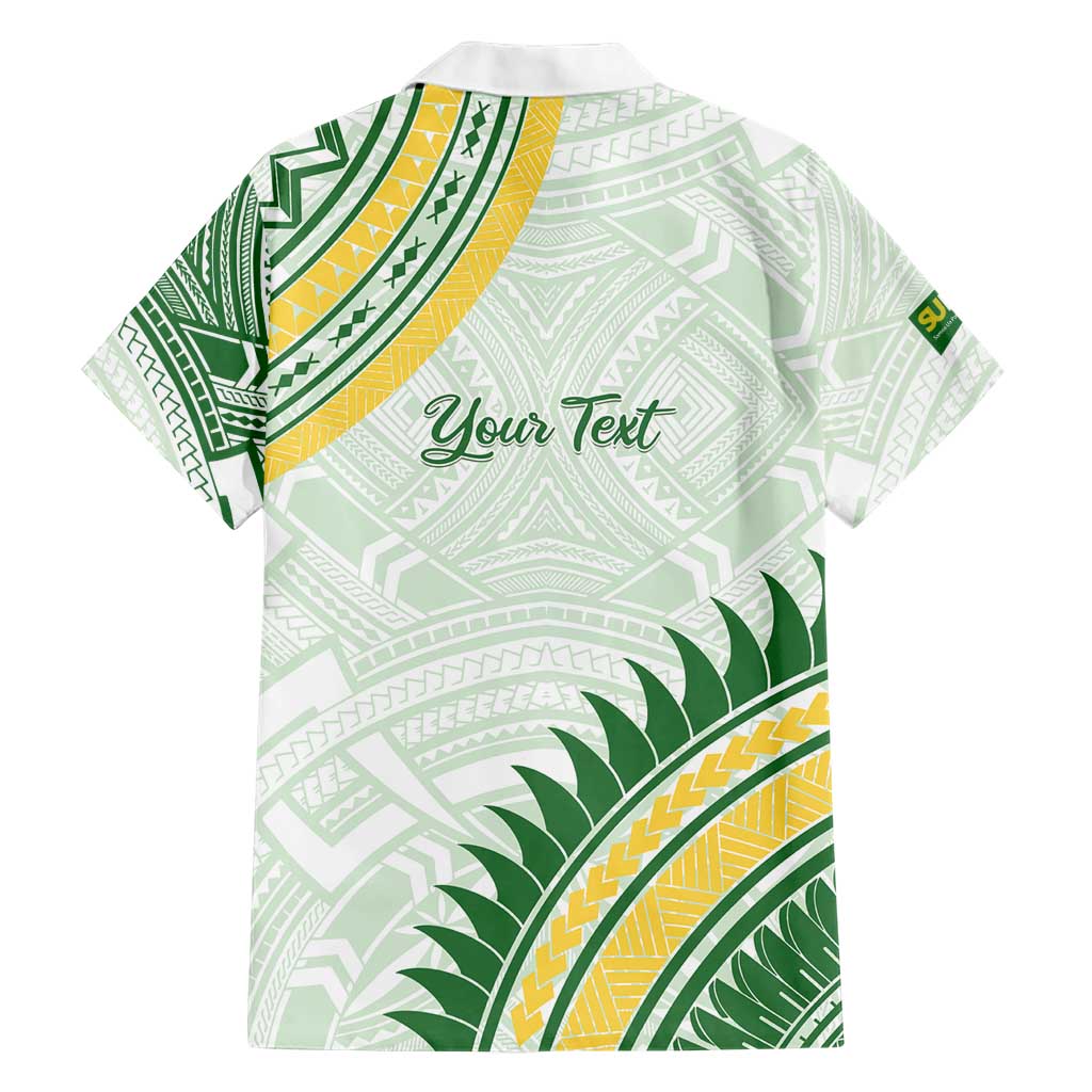 Personalised Samoa Ua Potopoto Family Matching Short Sleeve Bodycon Dress and Hawaiian Shirt SUP Est 2025 Samoan Pattern LT14 - Polynesian Pride