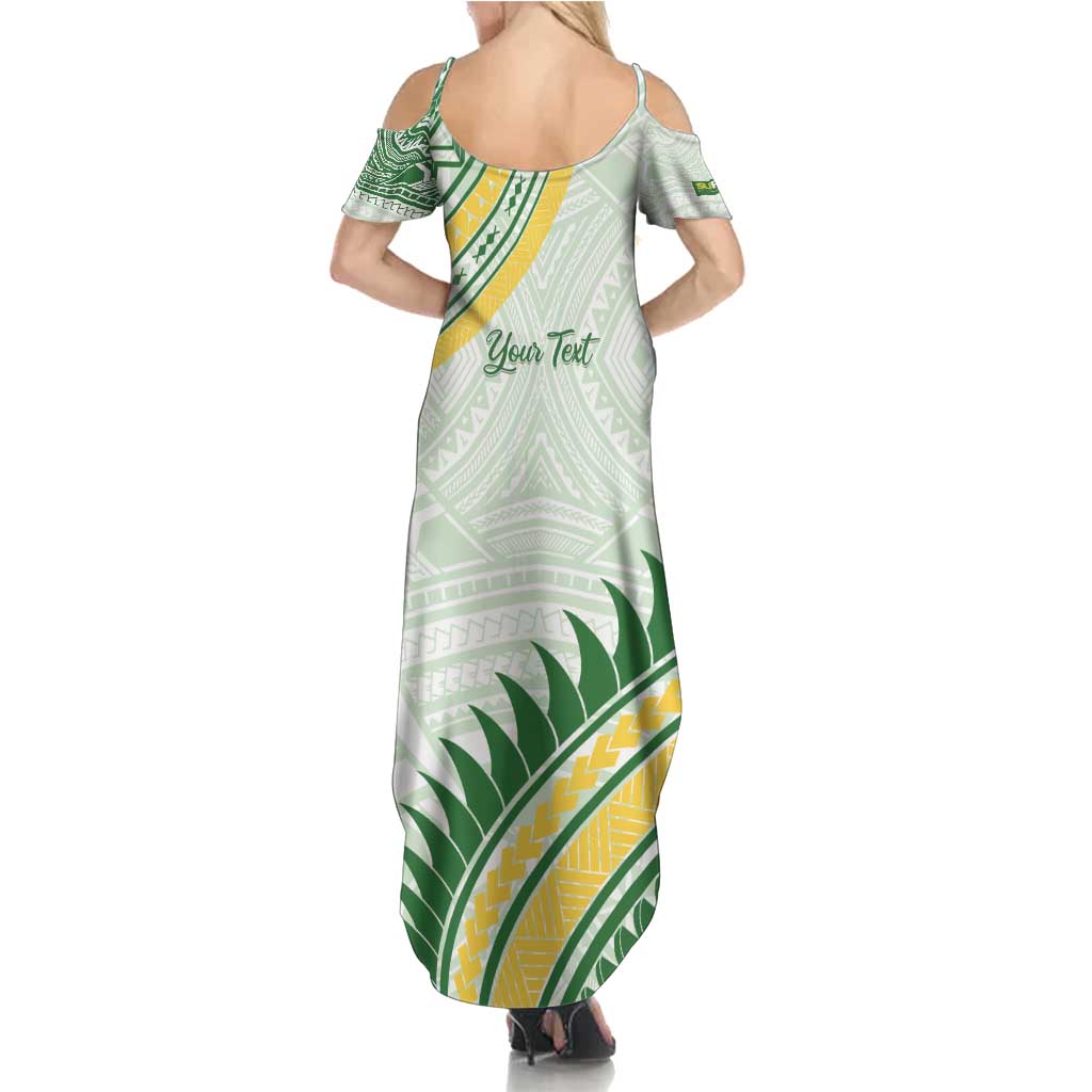 Personalised Samoa Ua Potopoto Family Matching Summer Maxi Dress and Hawaiian Shirt SUP Est 2025 Samoan Pattern LT14 - Polynesian Pride