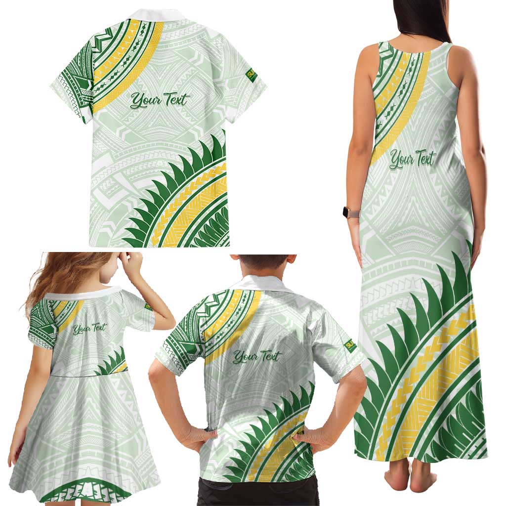 Personalised Samoa Ua Potopoto Family Matching Tank Maxi Dress and Hawaiian Shirt SUP Est 2025 Samoan Pattern LT14 - Polynesian Pride