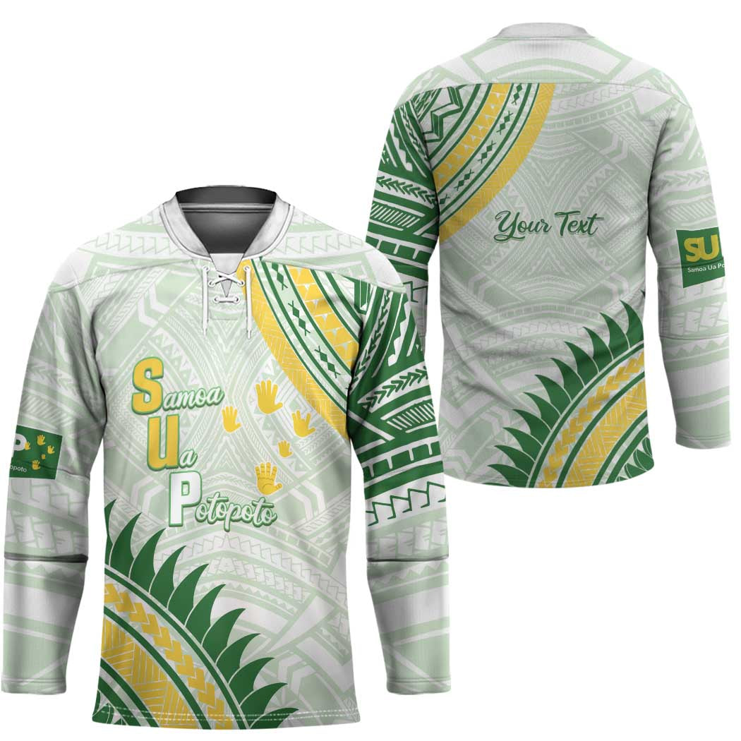 Personalised Samoa Ua Potopoto Hockey Jersey SUP Est 2025 Samoan Pattern - Polynesian Pride