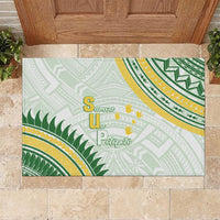 Samoa Ua Potopoto Rubber Doormat SUP Est 2025 Samoan Pattern - Polynesian Pride