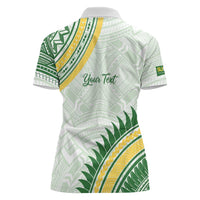 Personalised Samoa Ua Potopoto Women Polo Shirt SUP Est 2025 Samoan Pattern - Polynesian Pride