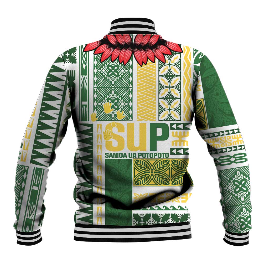 Samoa Uniting Party Baseball Jacket SUP Est 2025 Siapo Pattern - Polynesian Pride