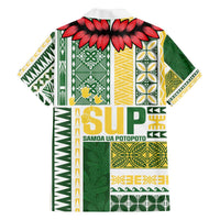 Samoa Uniting Party Family Matching Off The Shoulder Long Sleeve Dress and Hawaiian Shirt SUP Est 2025 Siapo Pattern LT14 - Polynesian Pride