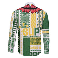Samoa Uniting Party Family Matching Off Shoulder Maxi Dress and Hawaiian Shirt SUP Est 2025 Siapo Pattern - Polynesian Pride