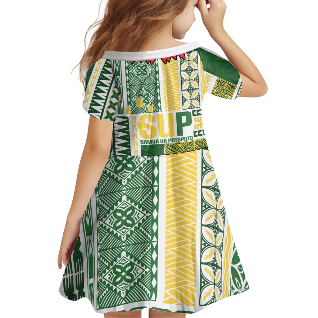Samoa Uniting Party Family Matching Off Shoulder Short Dress and Hawaiian Shirt SUP Est 2025 Siapo Pattern - Polynesian Pride