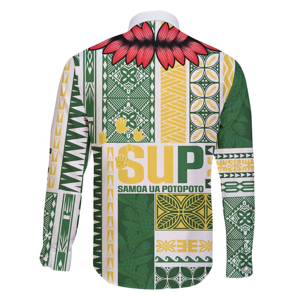 Samoa Uniting Party Family Matching Off Shoulder Short Dress and Hawaiian Shirt SUP Est 2025 Siapo Pattern - Polynesian Pride
