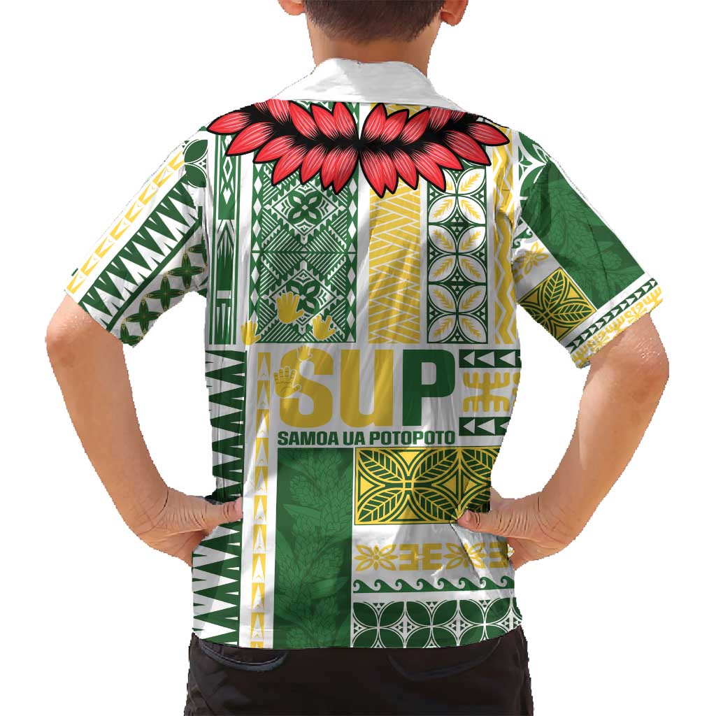 Samoa Uniting Party Family Matching Summer Maxi Dress and Hawaiian Shirt SUP Est 2025 Siapo Pattern - Polynesian Pride