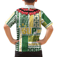 Samoa Uniting Party Family Matching Summer Maxi Dress and Hawaiian Shirt SUP Est 2025 Siapo Pattern - Polynesian Pride