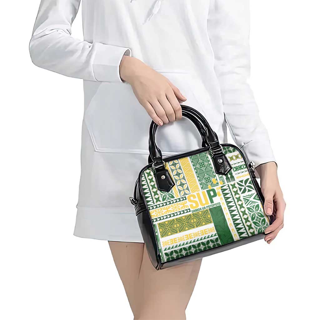 Samoa Uniting Party Shoulder Handbag SUP Est 2025 Siapo Pattern - Polynesian Pride