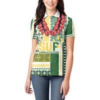 Samoa Uniting Party Women Polo Shirt SUP Est 2025 Siapo Pattern - Polynesian Pride