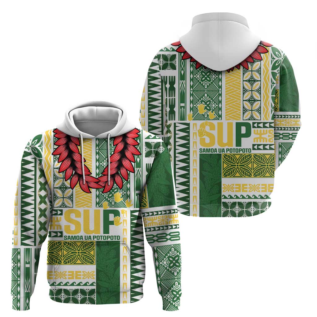 Samoa Uniting Party Zip Hoodie SUP Est 2025 Siapo Pattern - Polynesian Pride