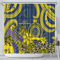 Niue Peniamina Gospel Day Shower Curtain Unique Niean Hiapo LT14 - Polynesian Pride