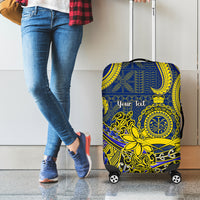 Personalised Niue Peniamina Gospel Day Luggage Cover Unique Niean Hiapo LT14 - Polynesian Pride