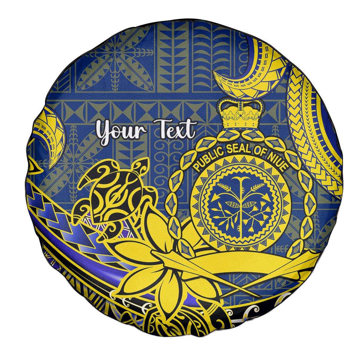 Personalised Niue Peniamina Gospel Day Spare Tire Cover Unique Niean Hiapo LT14 - Polynesian Pride