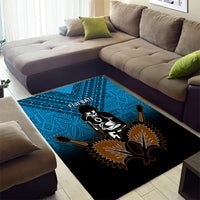 Fiji Tapa Rugby Area Rug Pacific 2023 Go Fijian Bati LT14 - Polynesian Pride
