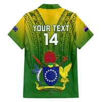 Custom Cook Islands Rugby Family Matching Short Sleeve Bodycon Dress and Hawaiian Shirt Pacific 2023 Go The Kukis LT14 - Polynesian Pride