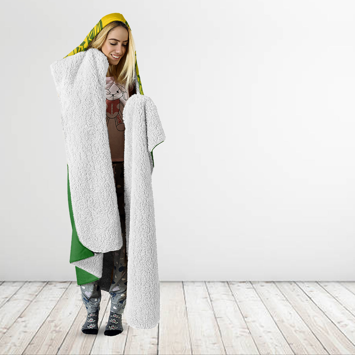 Custom Cook Islands Rugby Hooded Blanket Pacific 2023 Go The Kukis LT14 - Polynesian Pride