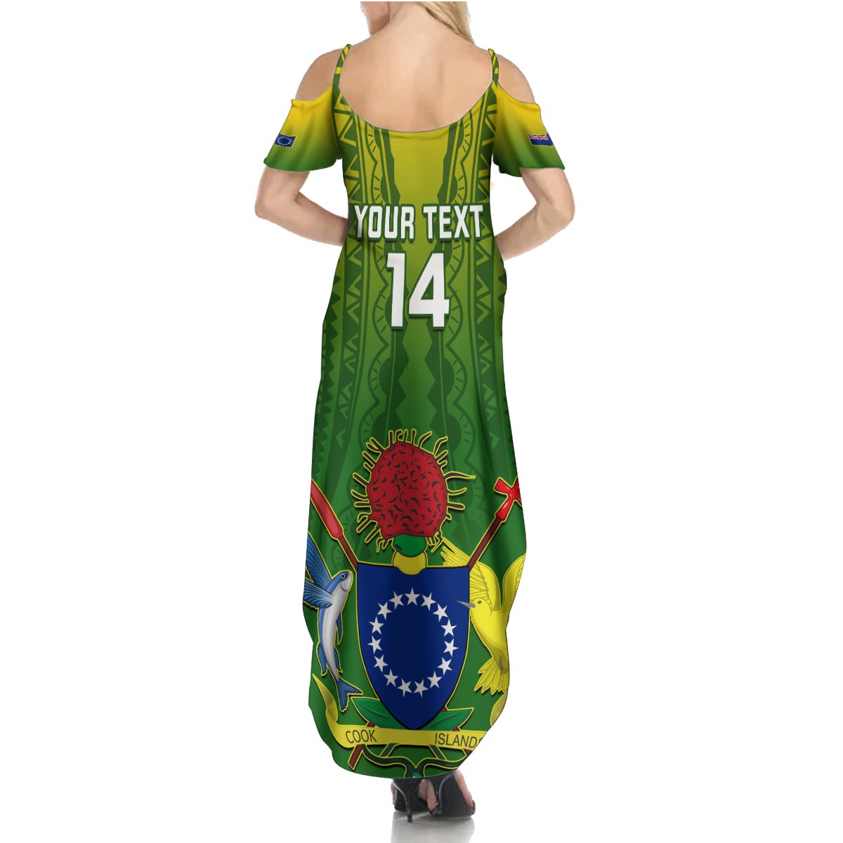 Custom Cook Islands Rugby Summer Maxi Dress Pacific 2023 Go The Kukis LT14 - Polynesian Pride