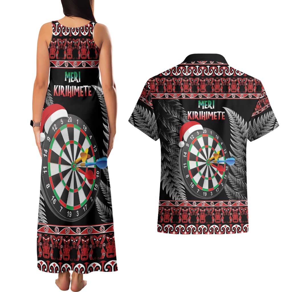 All I Want For Christmas Is Darts New Zealand Couples Matching Tank Maxi Dress and Hawaiian Shirt LT14 - Polynesian Pride
