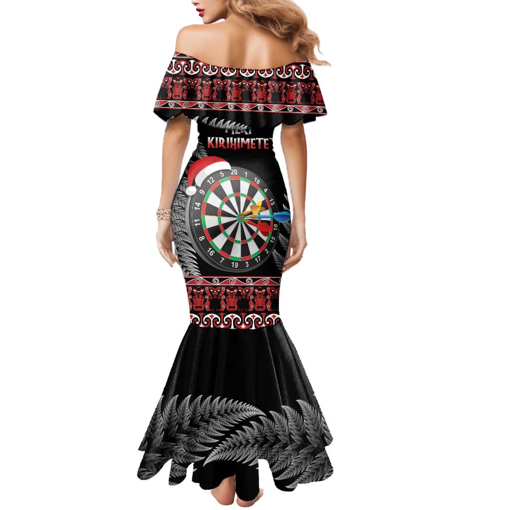 All I Want For Christmas Is Darts New Zealand Family Matching Mermaid Dress and Hawaiian Shirt LT14 - Polynesian Pride