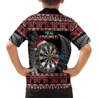 All I Want For Christmas Is Darts New Zealand Family Matching Off The Shoulder Long Sleeve Dress and Hawaiian Shirt LT14 - Polynesian Pride