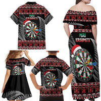 All I Want For Christmas Is Darts New Zealand Family Matching Off Shoulder Maxi Dress and Hawaiian Shirt LT14 - Polynesian Pride
