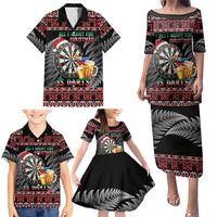 All I Want For Christmas Is Darts New Zealand Family Matching Puletasi and Hawaiian Shirt LT14 - Polynesian Pride