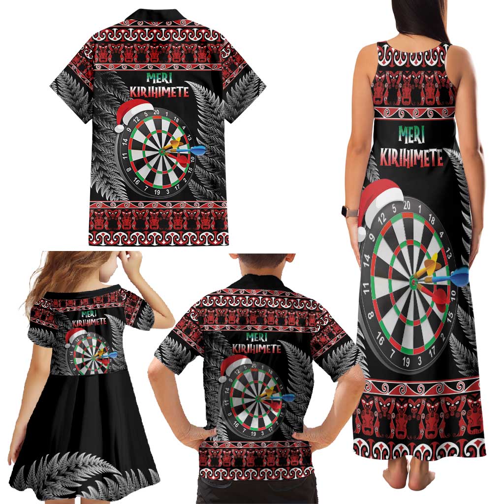 All I Want For Christmas Is Darts New Zealand Family Matching Tank Maxi Dress and Hawaiian Shirt LT14 - Polynesian Pride