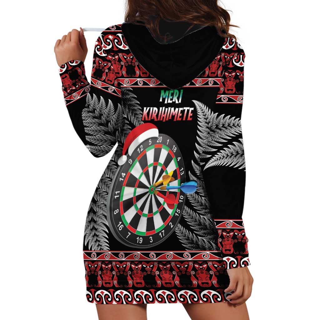 All I Want For Christmas Is Darts New Zealand Hoodie Dress LT14 - Polynesian Pride
