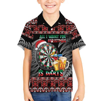 All I Want For Christmas Is Darts New Zealand Kid Hawaiian Shirt LT14 Kid Black - Polynesian Pride