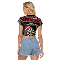 All I Want For Christmas Is Darts New Zealand Raglan Cropped T Shirt LT14 - Polynesian Pride