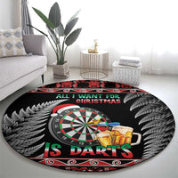 All I Want For Christmas Is Darts New Zealand Round Carpet LT14 - Polynesian Pride