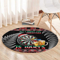 All I Want For Christmas Is Darts New Zealand Round Carpet LT14 - Polynesian Pride