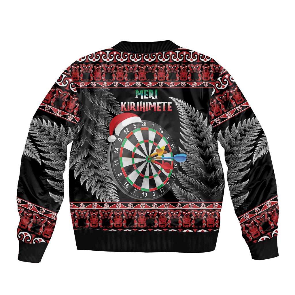 All I Want For Christmas Is Darts New Zealand Sleeve Zip Bomber Jacket LT14 - Polynesian Pride