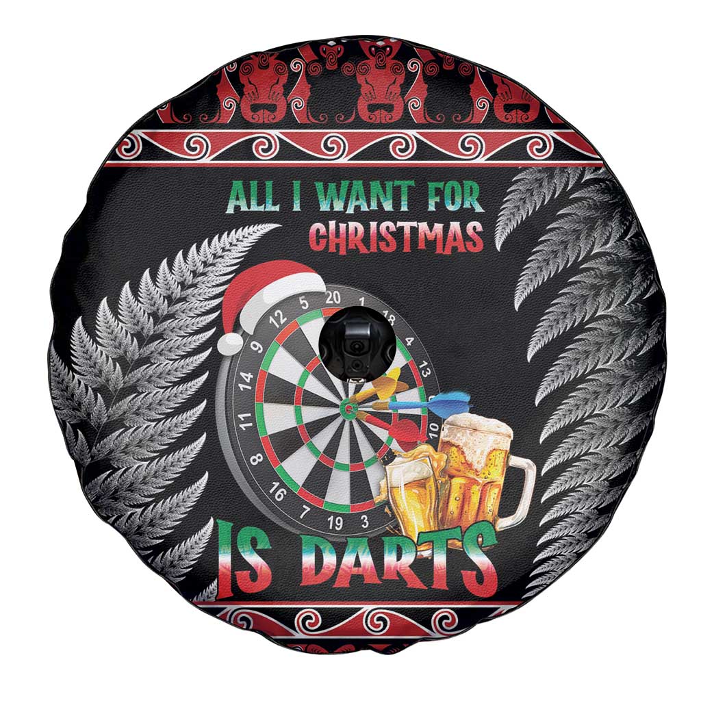 All I Want For Christmas Is Darts New Zealand Spare Tire Cover LT14 - Polynesian Pride